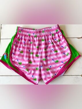 Chill Life Lacrosse Shorts Pink Green Size Small